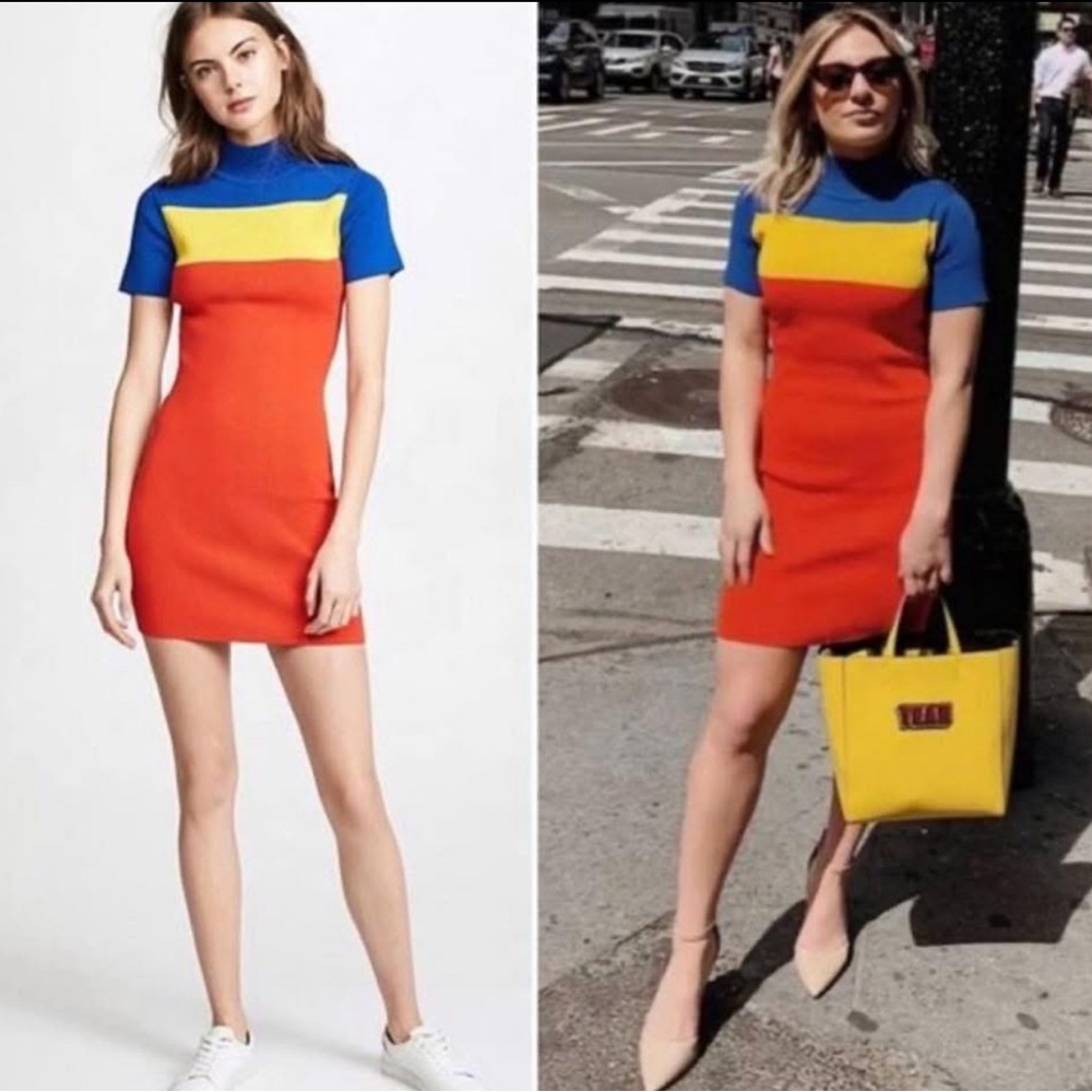 Solace London Colorblock Manon Mini Dress, womens small, NWOT ($570) 🎁